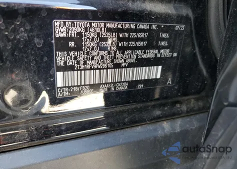 2023 Toyota Rav4 Le z USA, uszkodzony, nr VIN 2T3H1RFV9PW286105